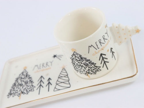 Espresso-Set Winterwald