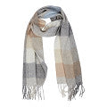 Halstuch – Beige/Grau aus reiner Wolle