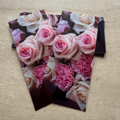 Längliche Karte mit Rosenild