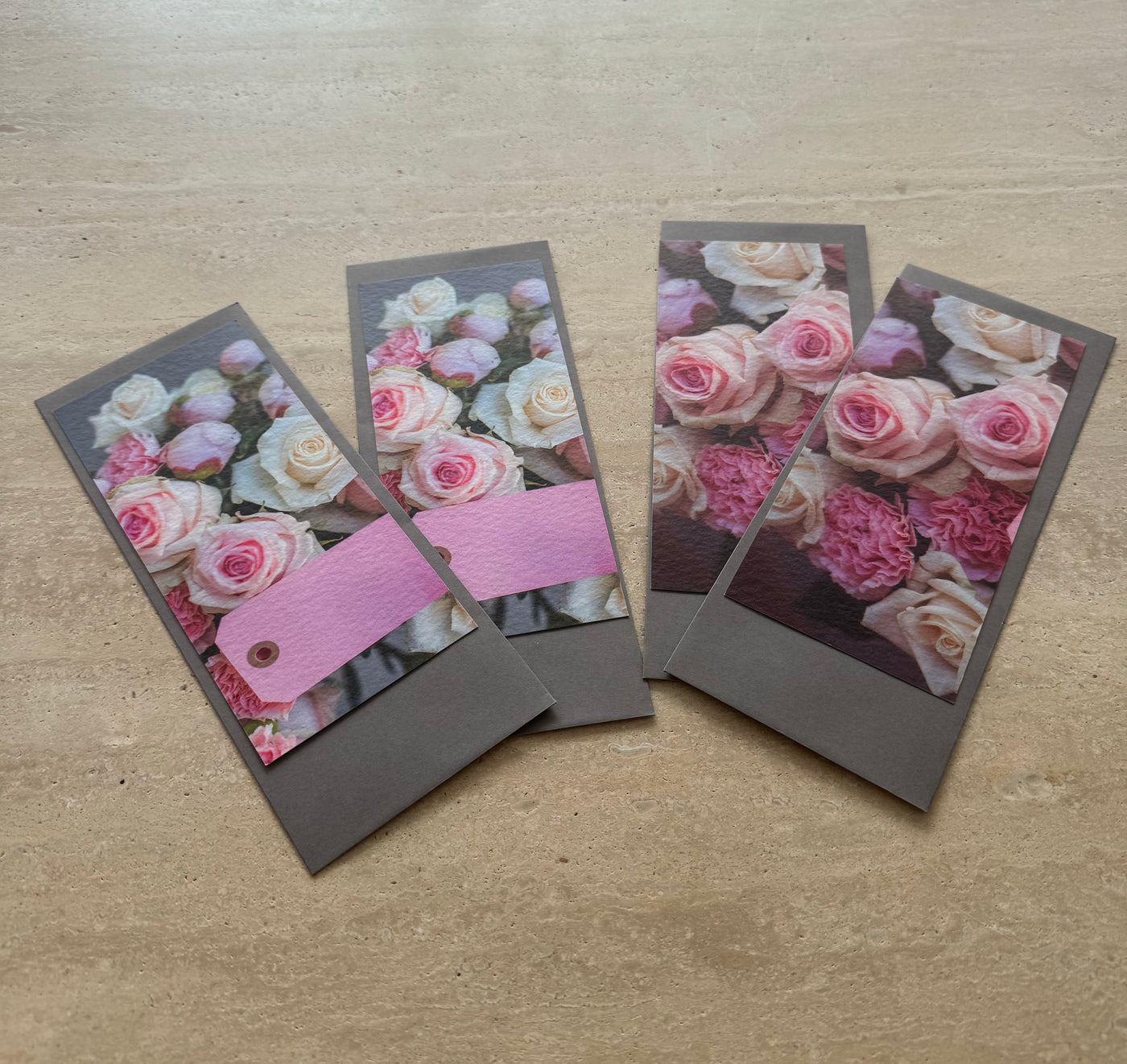 Längliche Karte mit Rosenild