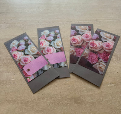 Längliche Karte mit Rosenild