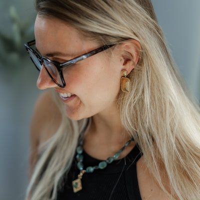 Halskette "Emerald mit Vesonit Anhänger"