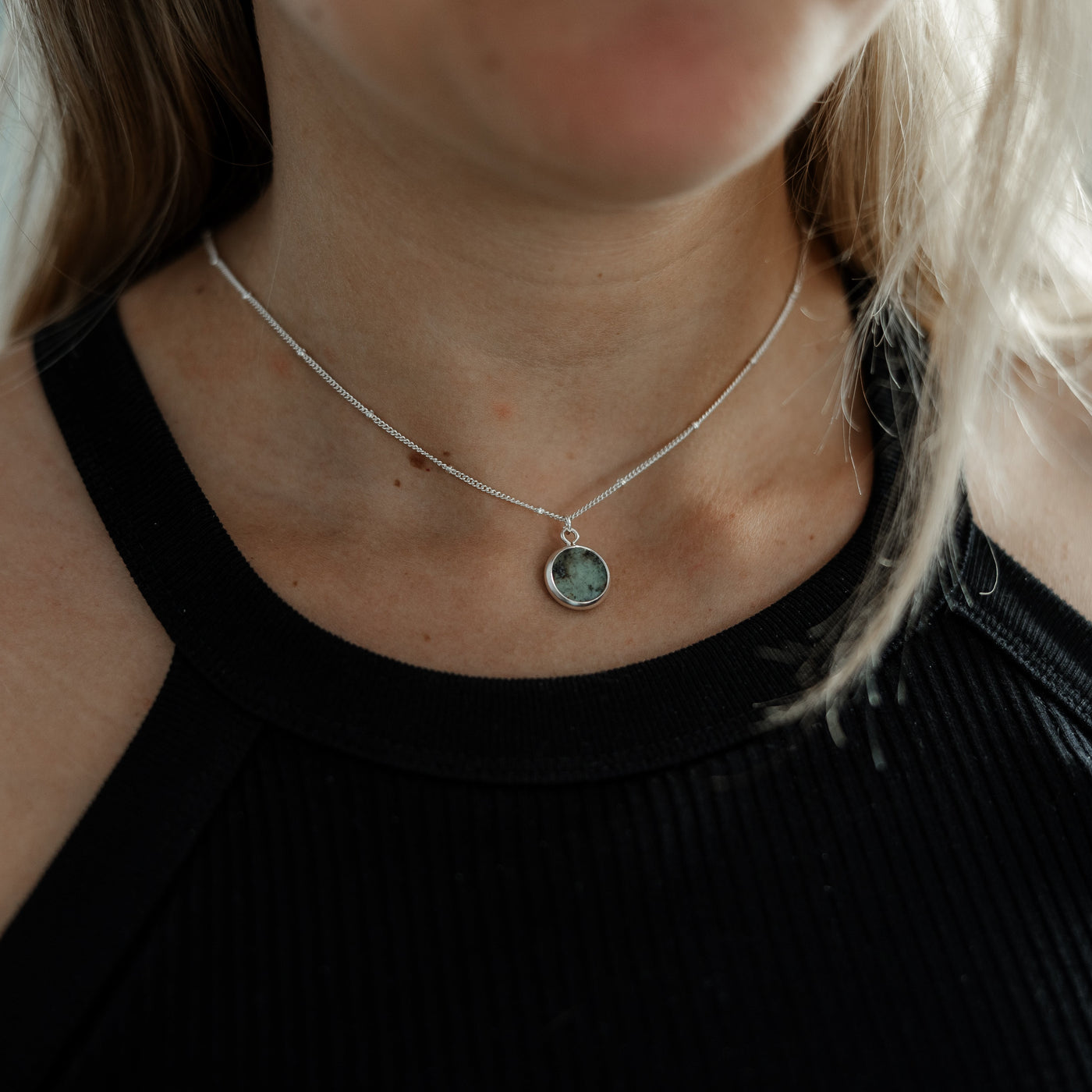 Halskette mit Stein Mint