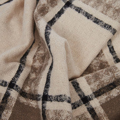Schal Iris – Beige/Grau mit Muster