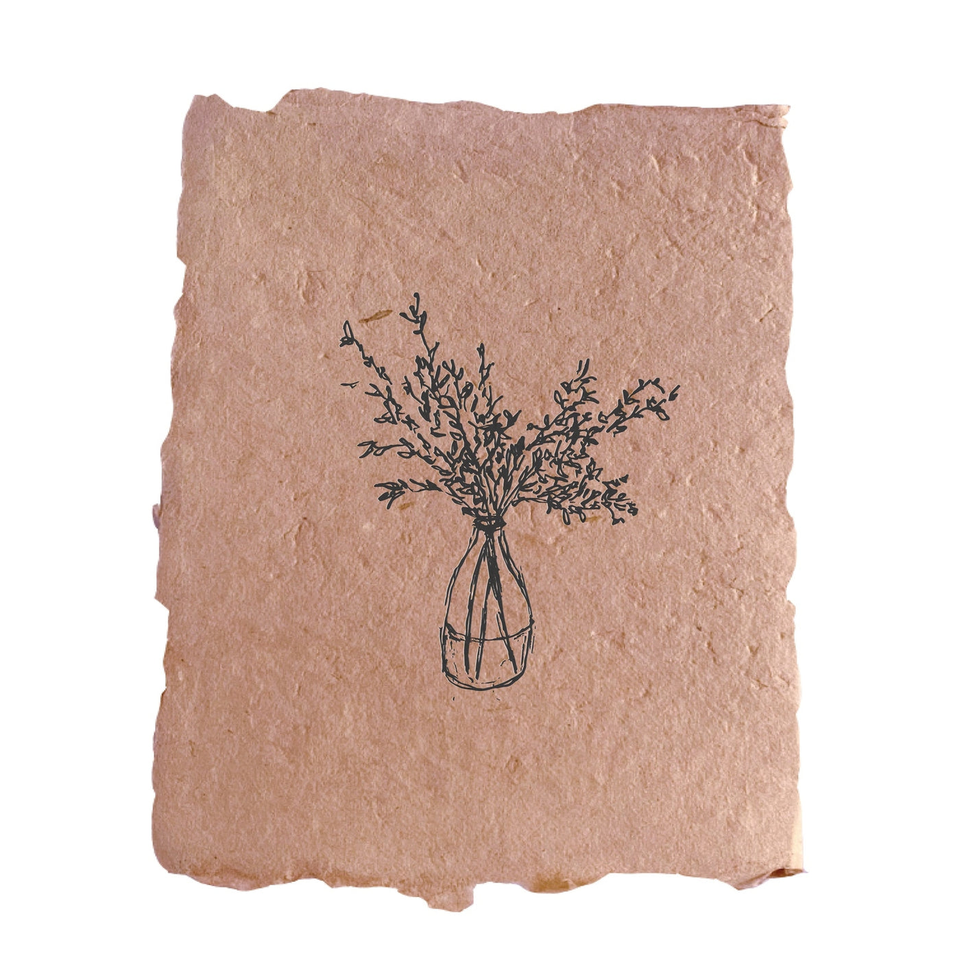 Vase mit Zweigen Notizkarte