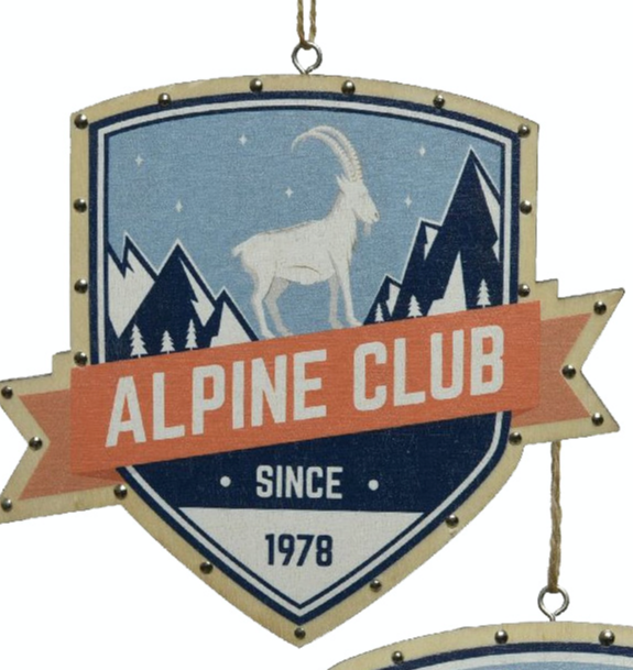Holzschild Alpine Club