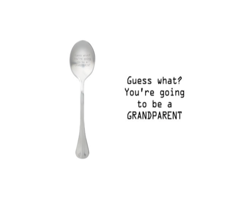 Löffel mit Nachricht - One Message Spoon - Guess what? You are going to be a grandparent