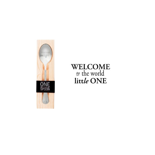 Löffel mit Nachricht - One Message Spoon - Welcome to the world little one