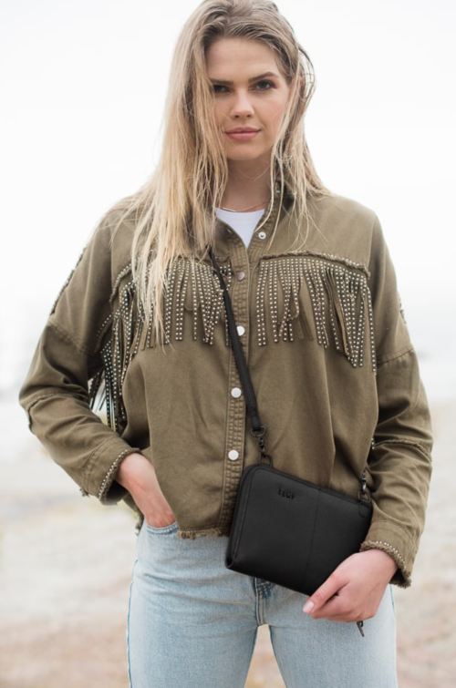 Geldbörse und Tasche aus Leder