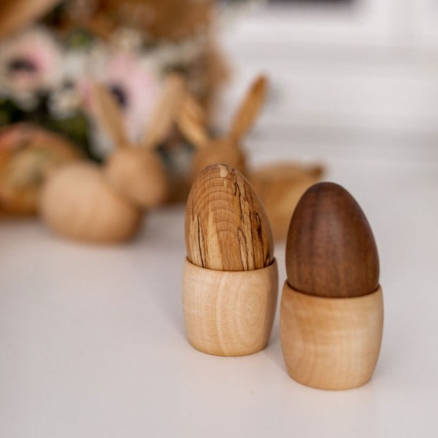 Dekoeier aus Holz – NinArt und Alpina Lädäli, Nina Kälin