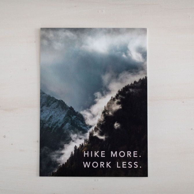 Karte Landscape "Hike more work less"